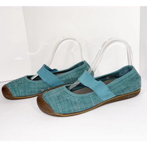 Keen Sienna Mary Jane Canvas Shoes Turquoise Slip On Sporty Casual Comfort Sz 9 - Picture 14 of 16
